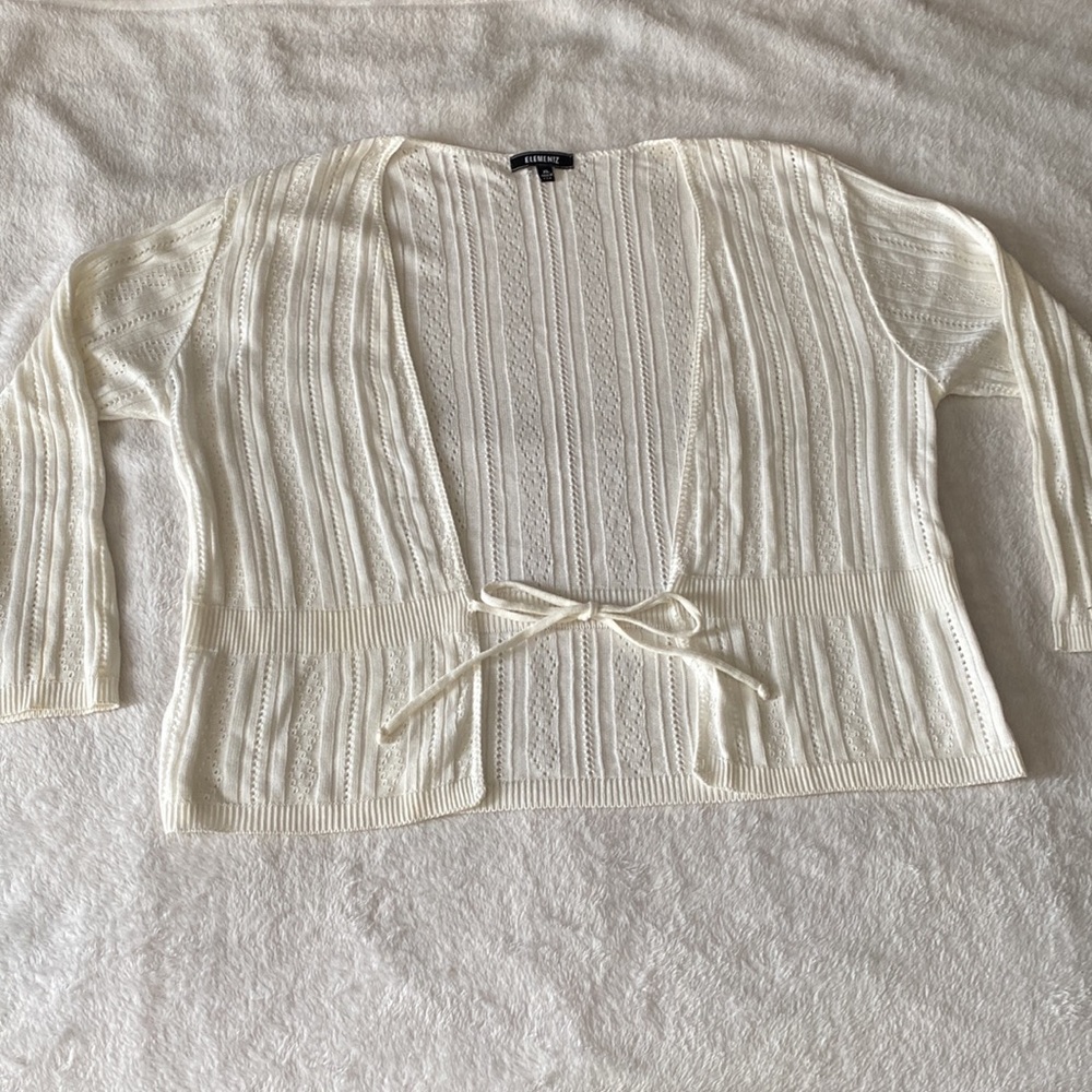 Elementz white cardigan (XL)